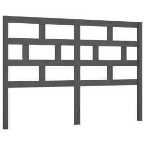 vidaXL cabecero de cama madera maciza de pino gris 166x4x100 cm