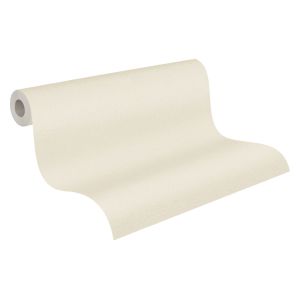 A.s. Création papel de parede aparência de tecido begeebranco