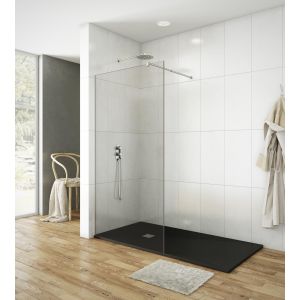 Divisória fixa de duche screen cromado transparente 66,5-68cm