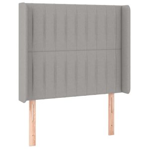 vidaXL cabecero con orejas de tela gris claro 103x16x118/128 cm