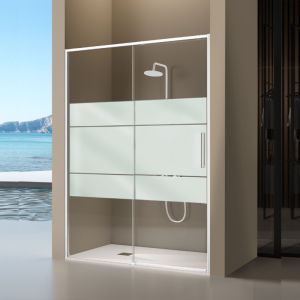 Divisória frontal série delta - branco - serigrafado - 160-162,6 cm