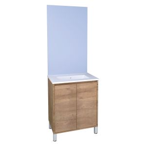 Ondee - móvel de casa de banho belis - espelho de encastrar - 60cm -madeira