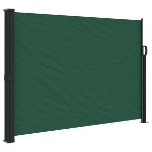 Toldo lateral retrátil 140x500 cm verde-escuro