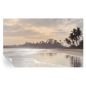 Papel de parede vinílico manhã na praia 416x254 tulup