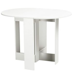 Mesa dobrável 104x76x73,7cm color blanco Homcom, casa - cozinha