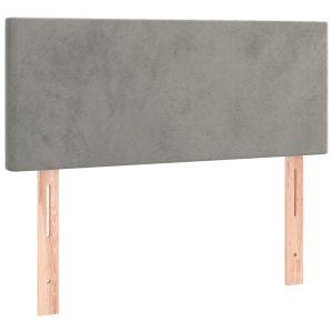 vidaXL cabecero de terciopelo gris claro 90x5x78/88 cm