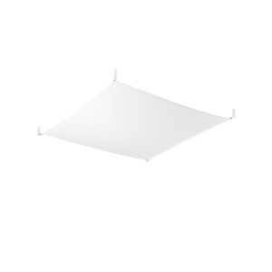 Lámpara de techo luna 4 blanco tela 105x15x105cm