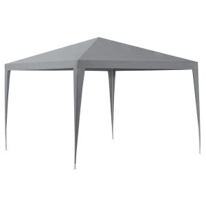 Tenda pavilhão de jardim wedau metal 300 x 300 x 255 cm cinzento escuro