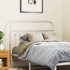 Cabeceira de cama 100 cm metal branco ptob7949