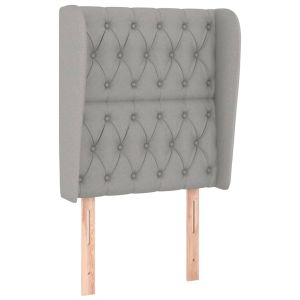 vidaXL cabecero con orejas de tela gris claro 83x23x118/128 cm