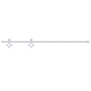Kit de ferragens para porta de correr vidaxl, aço branco, 200 cm