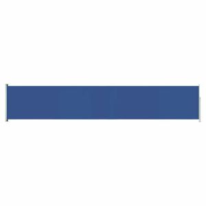Toldo lateral retrátil para pátio 117x600 cm azul