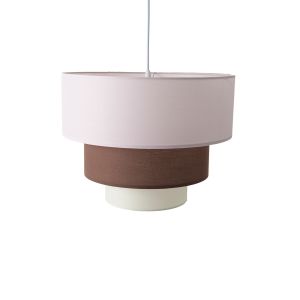 Candeeiro suspenso têxtil moderno 3 níveis verde 38x30 cm E27