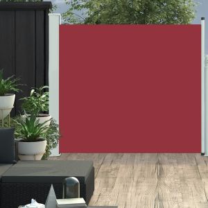 Toldo lateral retrátil para pátio 170x300 cm vermelho egw851210