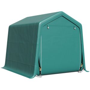 Abrigo de exterior 240x200x202 cm metal e tecido pe color verde Outsunny