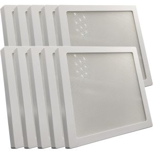 Pack x10 plafon LED quadrado 24w (240w), 2880lm, luz selecionável 4cct