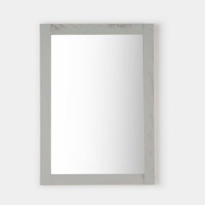 Espelho de parede retangular 60x90cm cinza braul