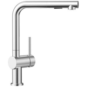 Torneira de cozinha - misturador escovado - duchinha retrátil 2 funções - a