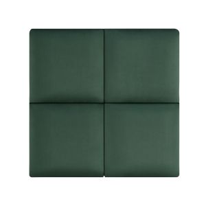 Conjunto de 4 painéis de parede carpino veludo 30x30cm - verde escuro