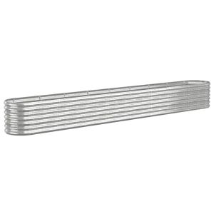 vidaXL jardinera arriate acero galvanizado plata 332x40x36 cm