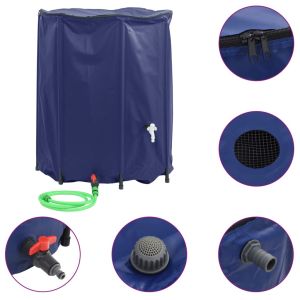 Depósito de água dobrável com torneira 1250 l PVC