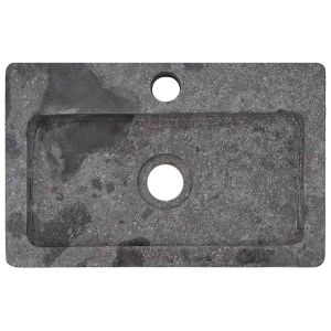 Lavatório de parede vidaxl mármore cinza 38x24x6,5 cm
