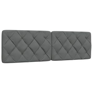 Almofadão de cabeceira 160 cm tecido cinzento-escuro ptob4297