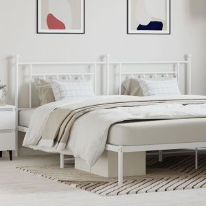 Cabeceira de cama 193 cm metal branco ptob8045