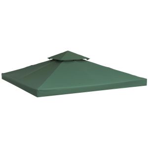 Cobertura de substituição 300x300 cm poliéster color verde Outsunny