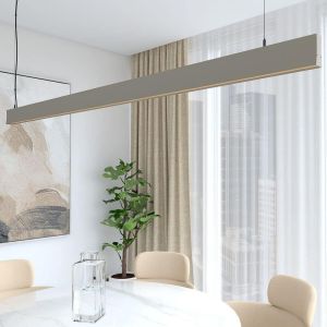 Lámpara lineal techo colgante gris 1,5 metro 6000k luz fría