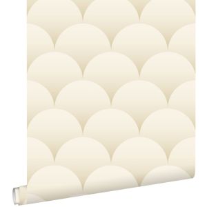 Estahome papel de parede motivo art deco bege areia 50 x 900 cm