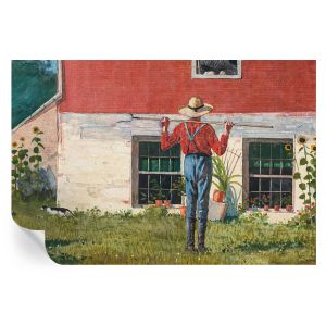 Papel de parede vinílico cena de aldeia 104x152 tulup