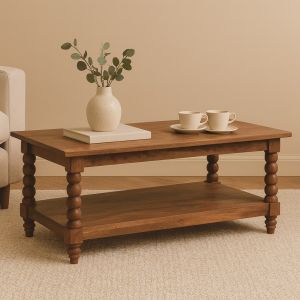 Artisan furniture mesa de centro em madeira maciça barley twist