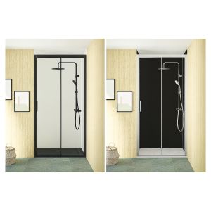 Ondee - kit  paneles murales nicho  120cm blanco/negro perfil blanco