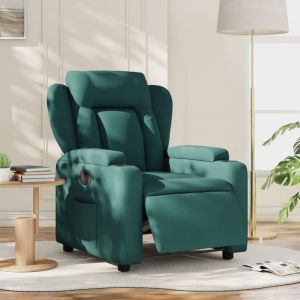 Poltrona elétrica reclinável tecido verde-escuro ewg8120