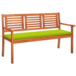 Banco de jardim 3 lugares c/ almofadão 150 cm eucalipto maciço pbk400183