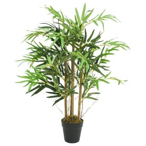 vidaXL árvore de bambu artificial com 500 folhas, verde, 80 cm
