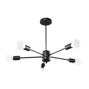 Candelabro lango 5 negro acero 66x46x66cm