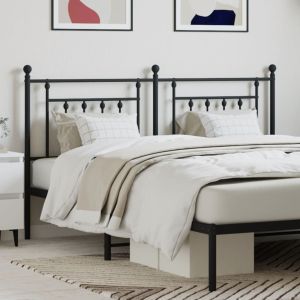 Cabeceira de cama 160 cm metal preto ptob8603