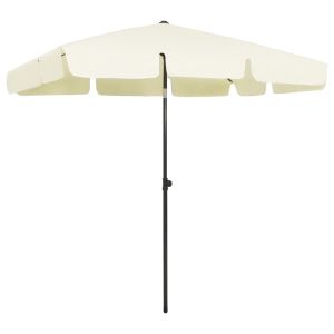 vidaXL sombrilla de playa amarillo arena 200x125 cm