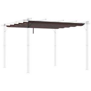 Cobertura para pérgola 2,5x2,55cm poliéster color marrón Outsunny