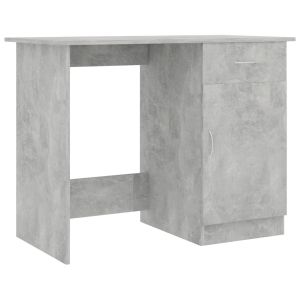 Secretária 100x50x76 cm derivados de madeira cinzento cimento