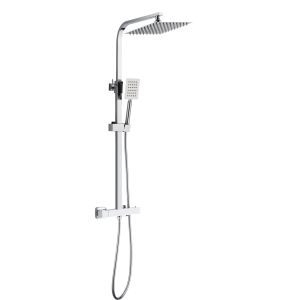 Conjunto de chuveiro extensível termostático modelo boal cor cromado