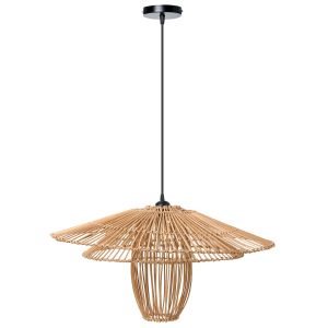 Candeeiro suspenso botijas rattan natural
