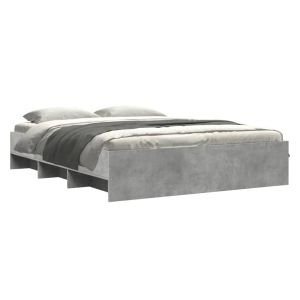 vidaXL estructura de cama sin colchón gris hormigón 160x200 cm