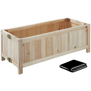 Hochbeet blomster, dobrável, 30l, incl. Película, 70x30x25cm, castanho