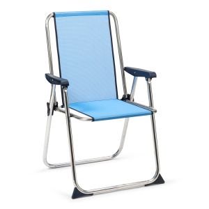 Cadeira de praia dobrável de solenny 55x53x89 cm de cor azul