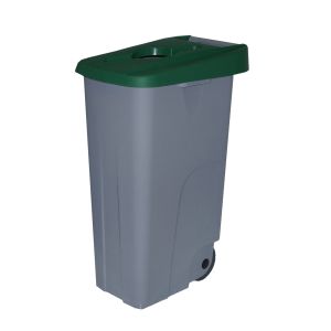 Contentor de reciclagem aberto denox 110l green - 420x570x880 mm