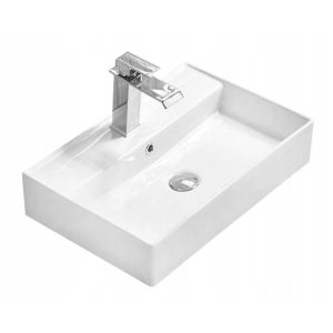 Lavatório de pousar 56x38x12 cm, branco