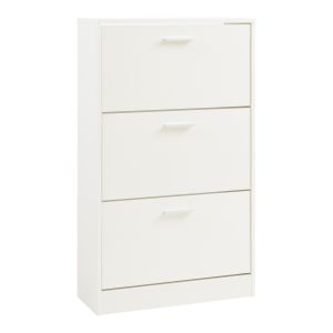 Sapateira sykkylven 103x60x24 cm com 3 abas branco [en.casa]